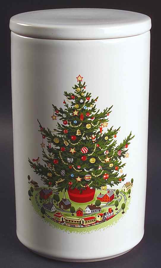 Christmas Heritage Large Canister & Lid by Pfaltzgraff-1