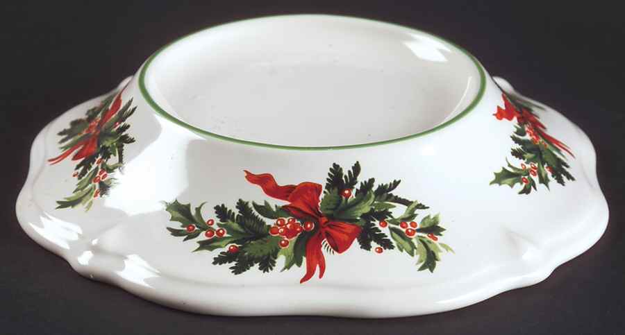 Christmas Heritage Sculpted Pillar Candleholder by Pfaltzgraff-1