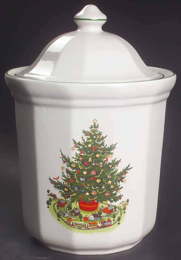 Christmas Heritage Cookie Jar & Lid by Pfaltzgraff-1