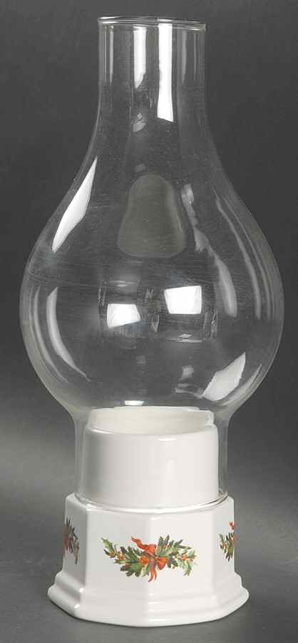 Christmas Heritage Hurricane Lamp & Globe by Pfaltzgraff-1