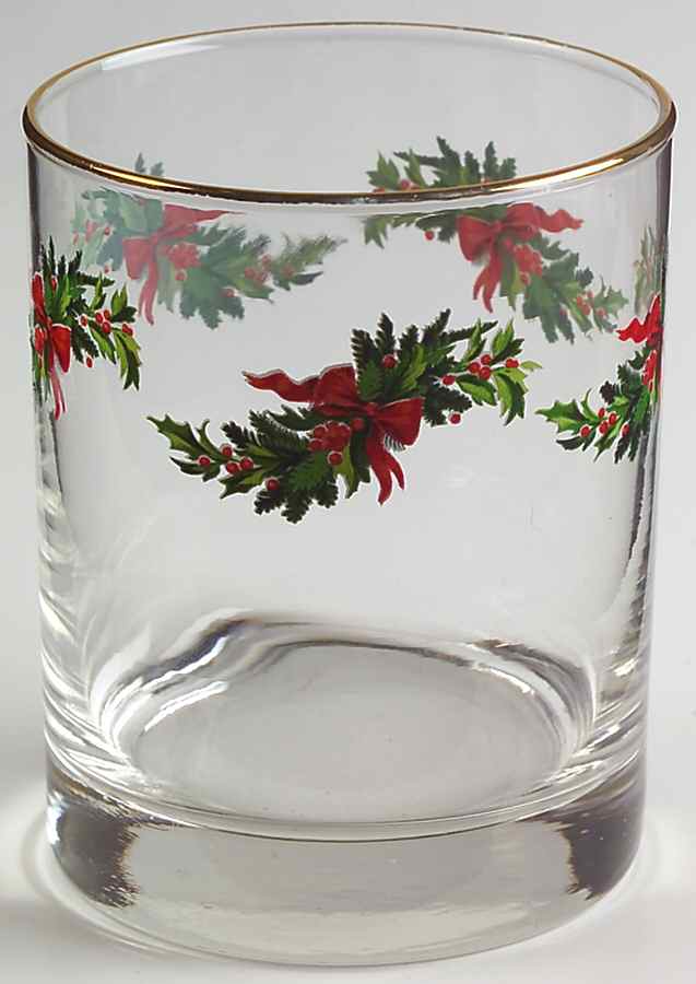 Christmas Heritage 10 Oz Glassware Double Old Fashioned by Pfaltzgraff-1
