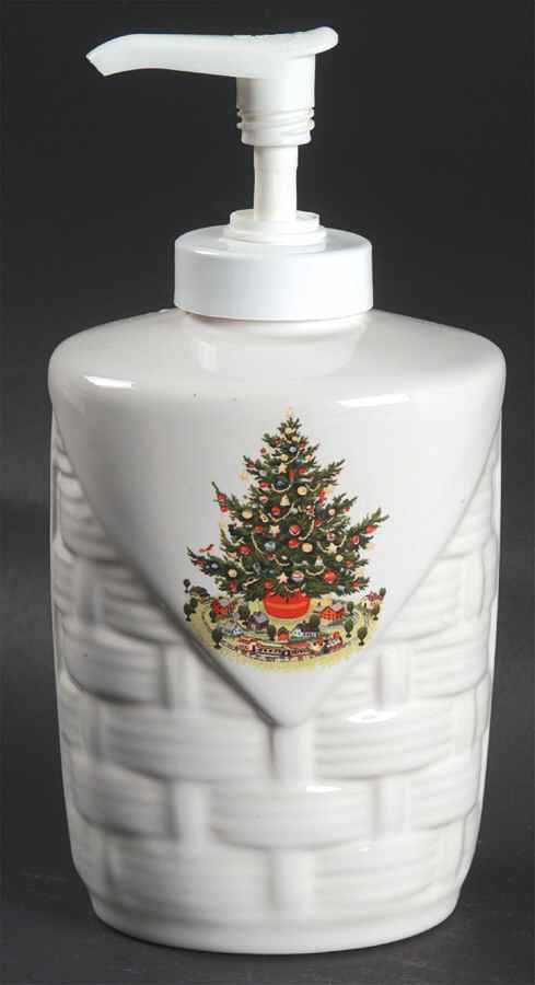 Christmas Heritage Basketweave Lotion Dispenser by Pfaltzgraff-1