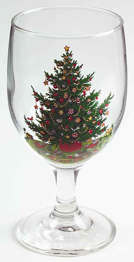 Christmas Heritage 8 Oz Glassware Goblet by Pfaltzgraff-1