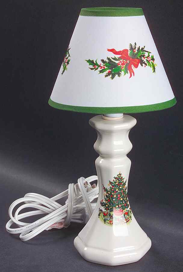 Christmas Heritage Electric Buffet Lamp & Shade by Pfaltzgraff-1
