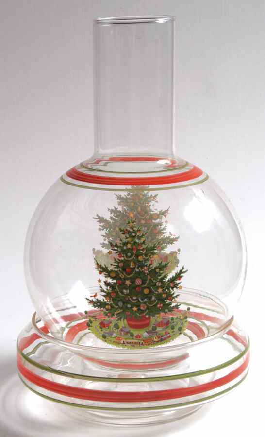 Christmas Heritage (2 Piece) Glassware Hurricane Lamp by Pfaltzgraff-1