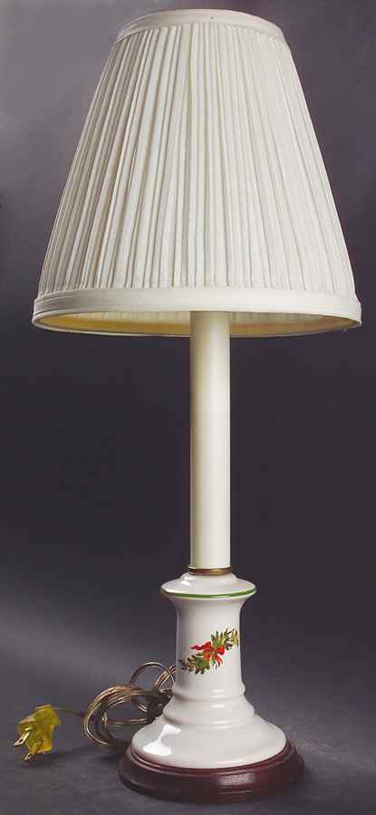 Christmas Heritage Electric Candlestick Lamp & Shade by Pfaltzgraff-1