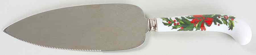 Christmas Heritage Pie & Cake Server with Stainless Blade by Pfaltzgraff-1