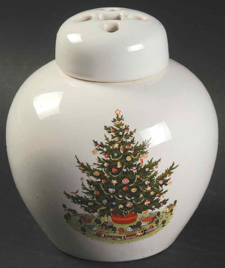 Christmas Heritage Potpourri Jar & Lid by Pfaltzgraff-1