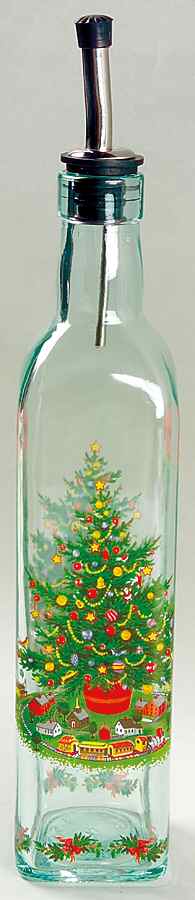Christmas Heritage Glass Oil with Drizzle Spout by Pfaltzgraff-1