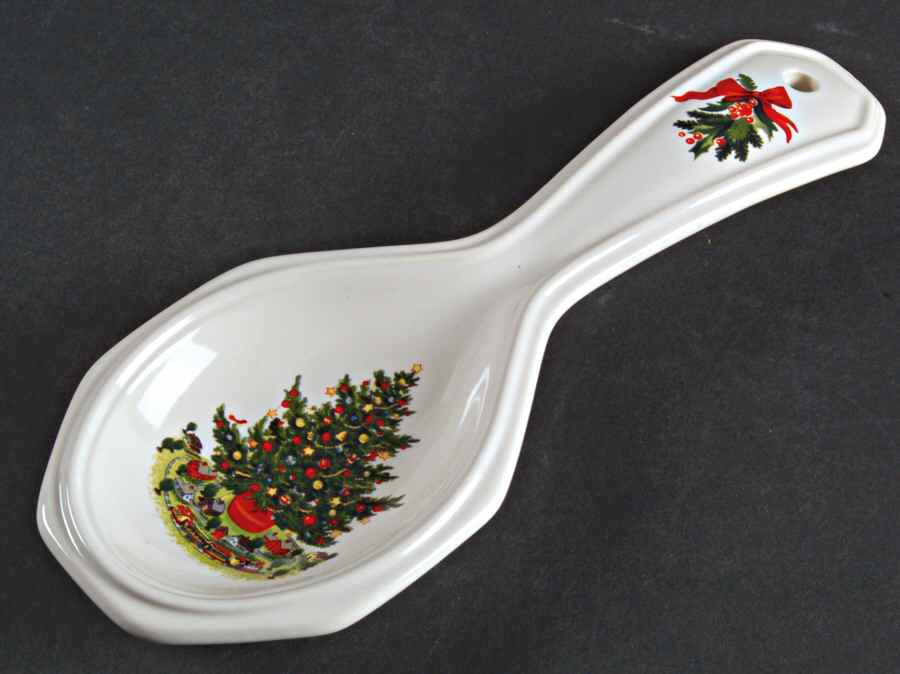Christmas Heritage Spoon Rest/Holder (Holds 1 Spoon) by Pfaltzgraff-1