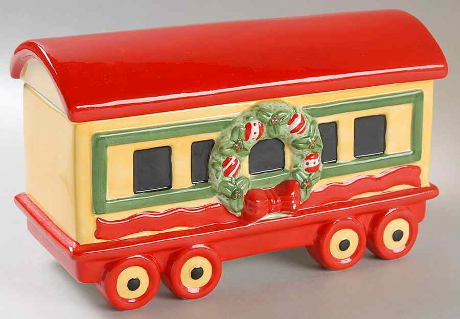 Christmas Heritage Candy Train Passenger Car with Lid by Pfaltzgraff-1