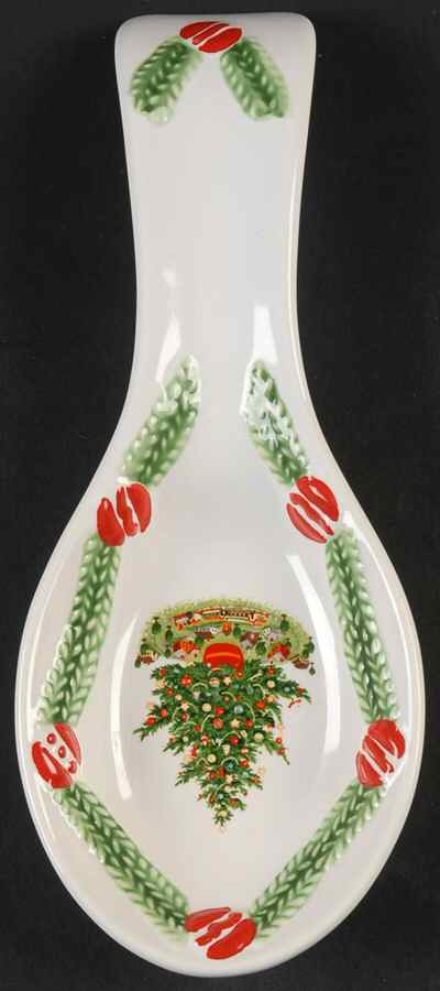 Christmas Heritage Spoon Rest/Holder (Holds 1 Spoon) by Pfaltzgraff-1