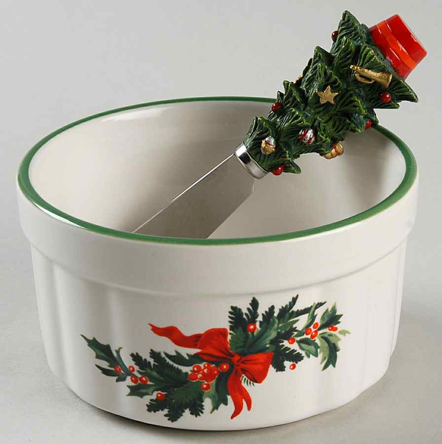 Christmas Heritage Dip Bowl & Spreader Set by Pfaltzgraff-1