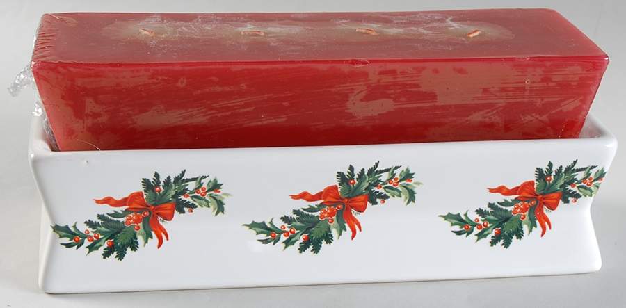Christmas Heritage 4 Wick Brick Candle Set by Pfaltzgraff-1