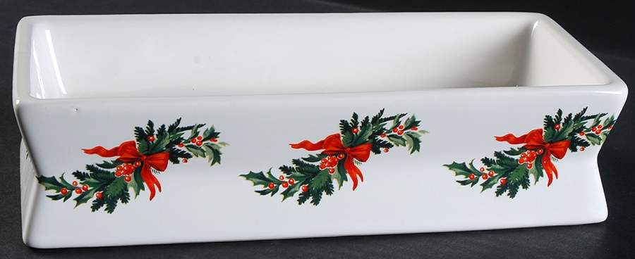 Christmas Heritage 4 Wick Brick Candle Holder Only by Pfaltzgraff-1