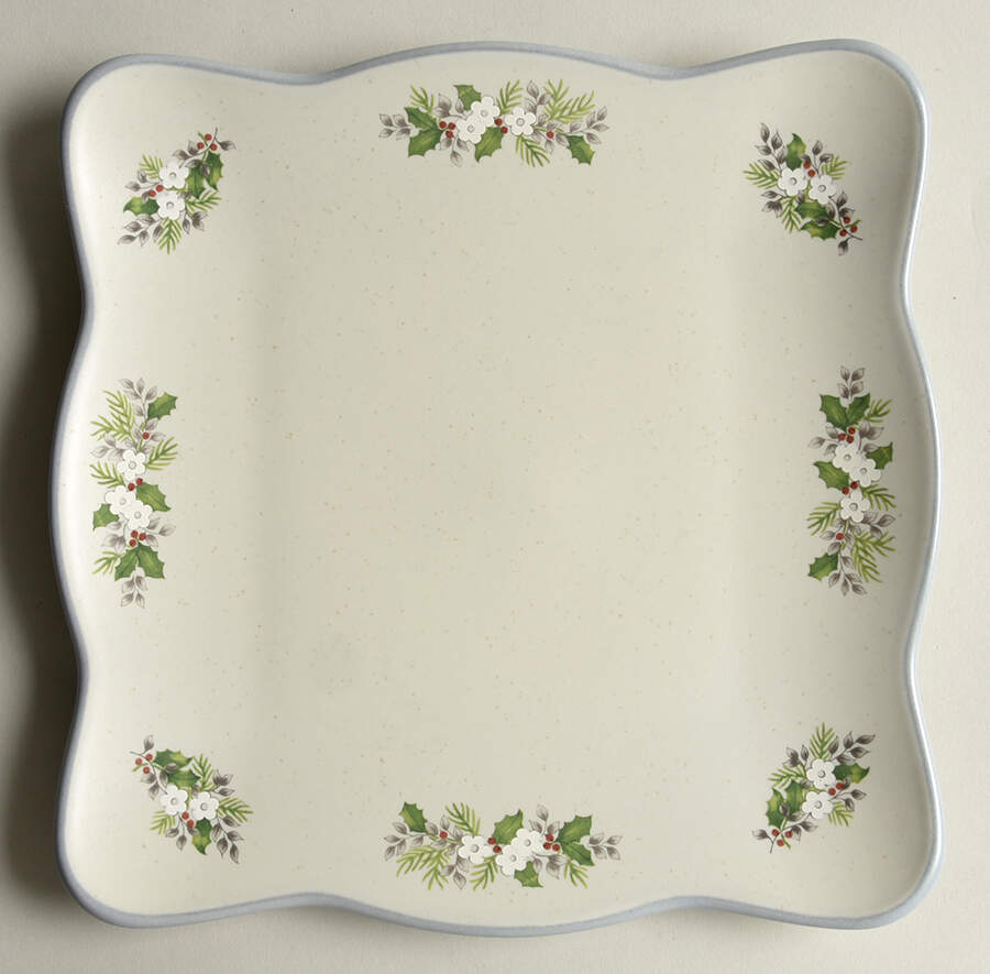 Christmas Heirloom 8" Square Buffet Plate by Pfaltzgraff-1