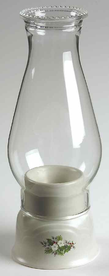 Christmas Heirloom Hurricane Lamp & Globe by Pfaltzgraff-1