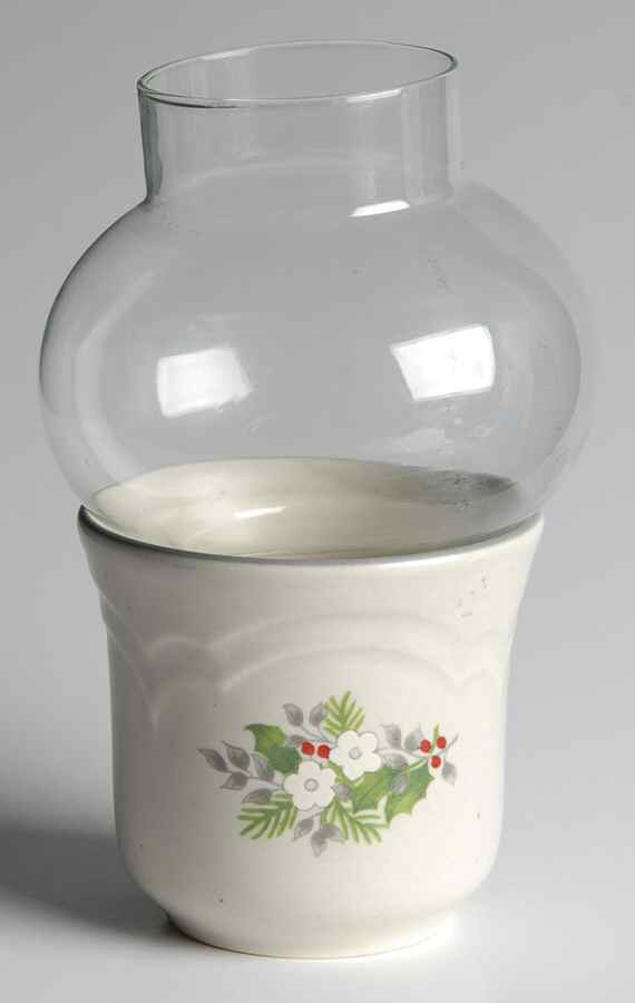 Christmas Heirloom Mini Lite Votive with Glass Globe by Pfaltzgraff-1
