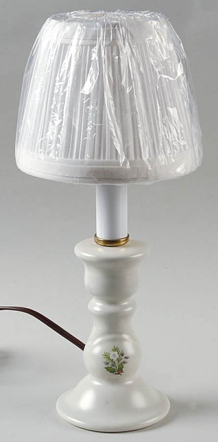 Christmas Heirloom Candlestick Lamp & Shade by Pfaltzgraff-1