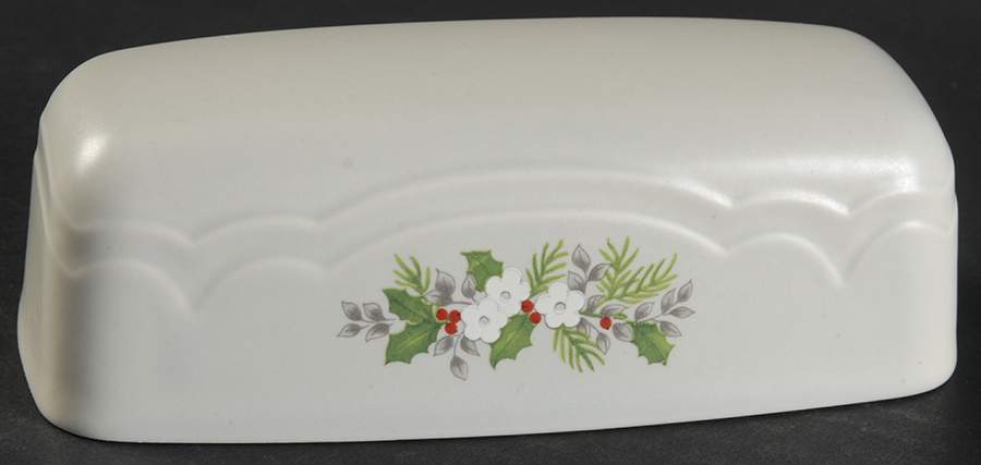 Christmas Heirloom Lid for 1/4 Lb Butter by Pfaltzgraff-1