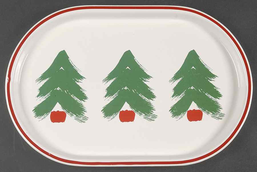 Christmas 15" Oval Serving Platter by Pfaltzgraff-1