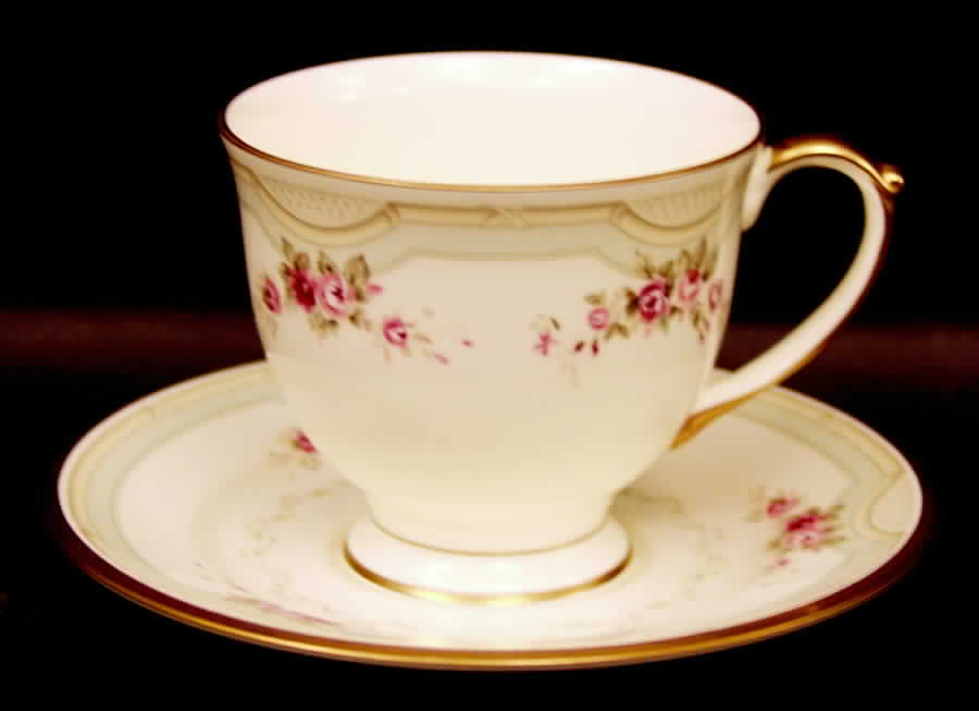 Claridge Footed Cup & Saucer Set by Pfaltzgraff-1