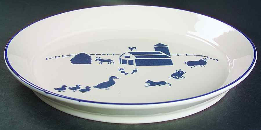 Country Fair 12" Deep Round Platter by Pfaltzgraff-1