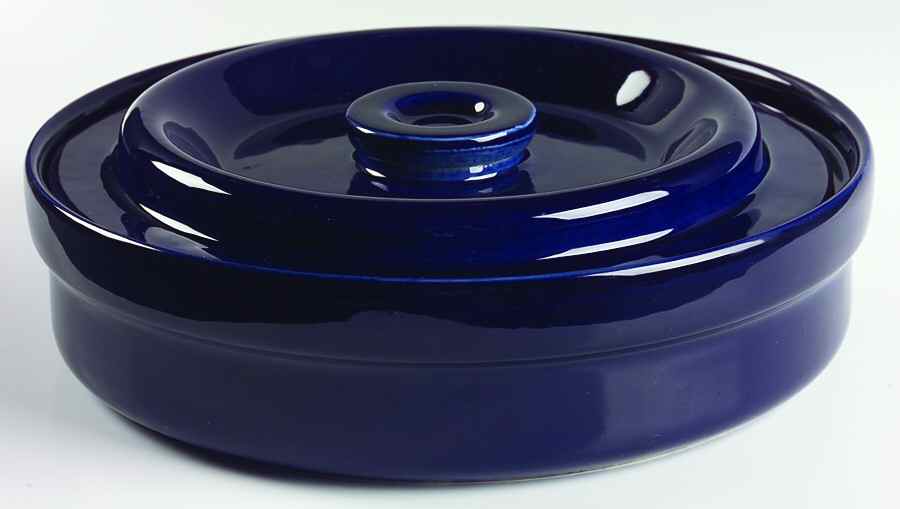 Compatibles Blue 3 Quart Round Covered Casserole by Pfaltzgraff-1