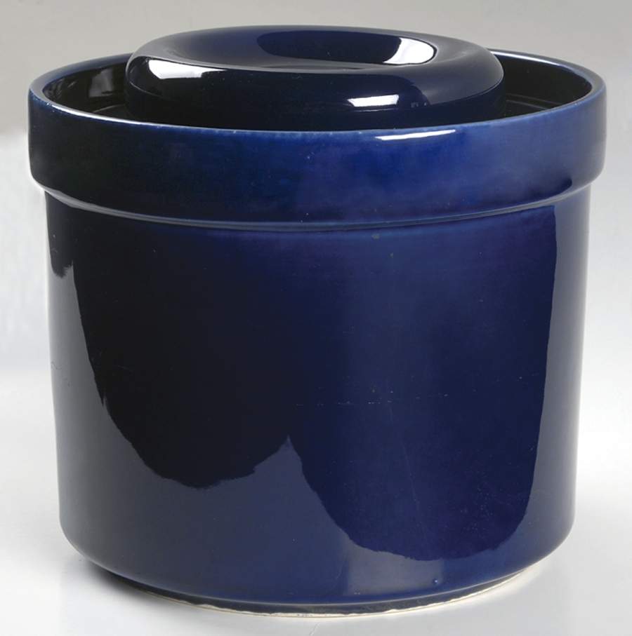 Compatibles Blue Large Canister & Lid by Pfaltzgraff-1