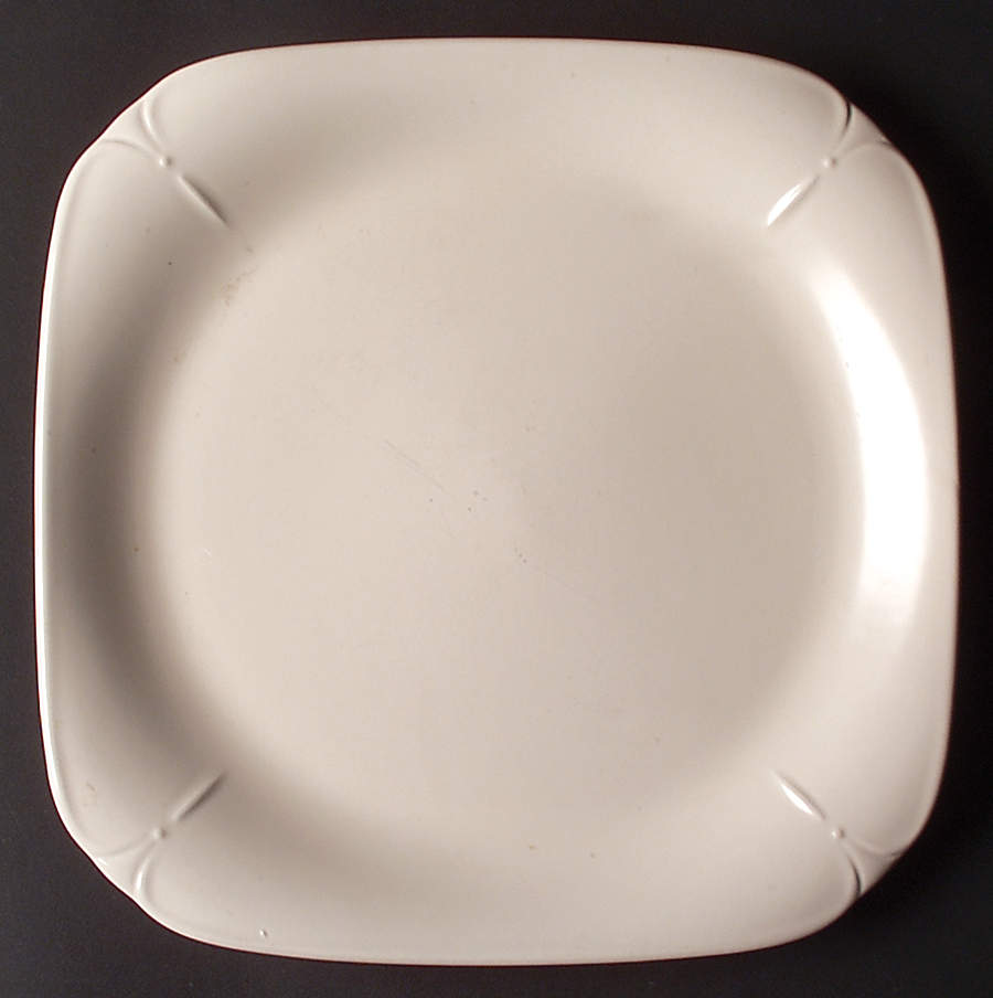 Color Medley Buff Matte 12" Square Serving Platter by Pfaltzgraff-1