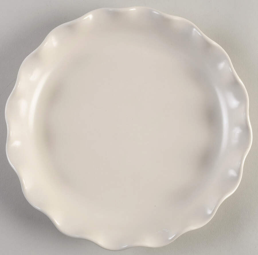 Color Medley Buff Matte Fluted Luncheon Plate by Pfaltzgraff-1