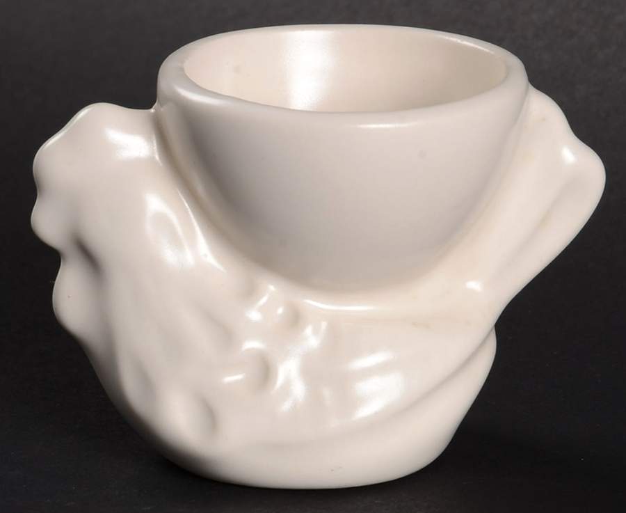 Color Medley Buff Matte Figural Egg Cup by Pfaltzgraff-1