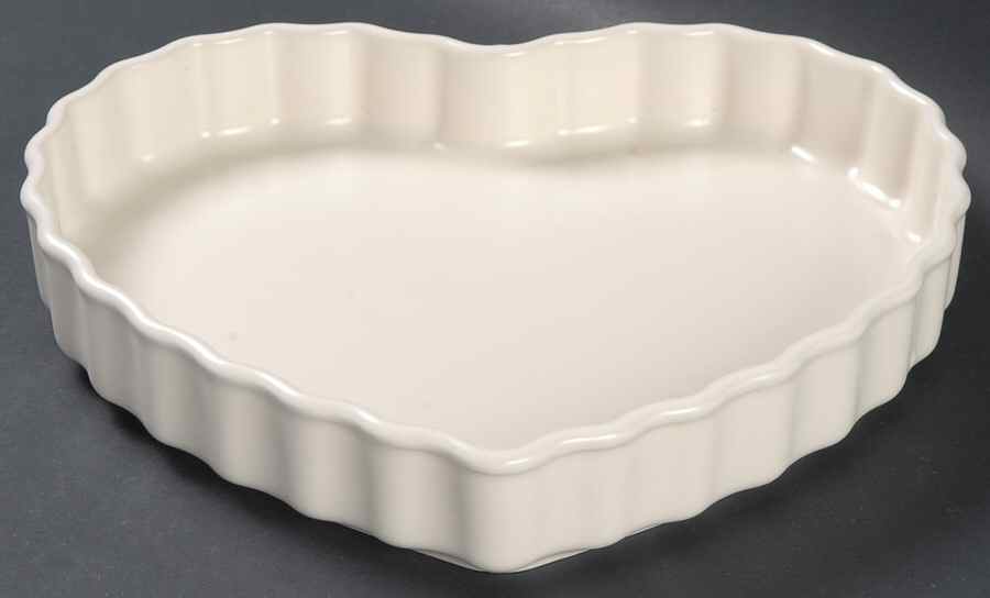 Color Medley Buff Matte 10" Heart Baker by Pfaltzgraff-1