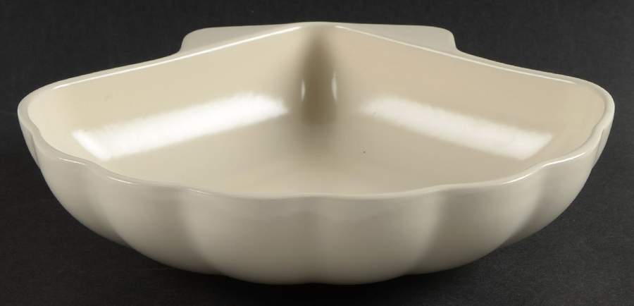 Color Medley Buff Matte Large Shell Shaped Dish by Pfaltzgraff-1