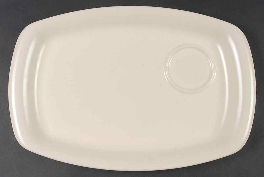 Color Medley Buff Matte 16" Rectangular Barbeque Platter by Pfaltzgraff-1