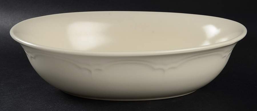 Color Medley Buff Matte 11" Oval Vegetable Bowl by Pfaltzgraff-1