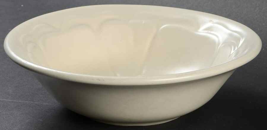Color Medley Buff Matte 7" Floral Embossed Bowl by Pfaltzgraff-1
