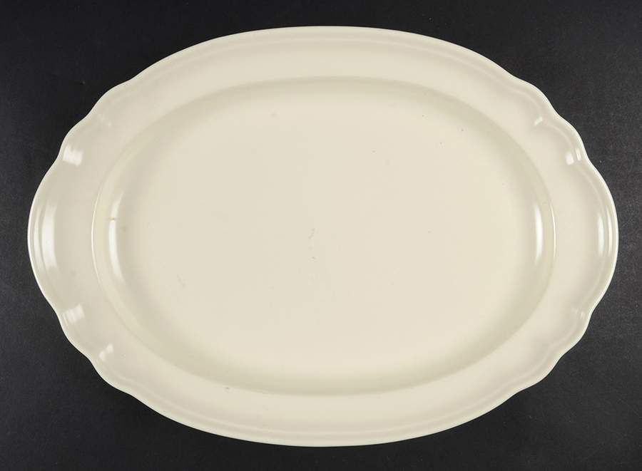 Color Medley Buff Matte 14" Oval Serving Platter by Pfaltzgraff-1