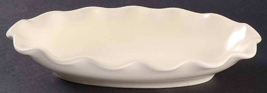 Color Medley Buff Matte Fluted Relish by Pfaltzgraff-1
