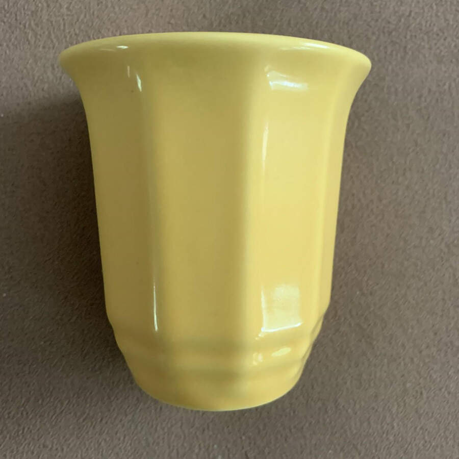 Color Medley Straw (Yellow) China Bathroom Tumbler by Pfaltzgraff-1