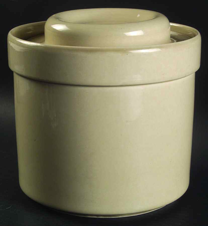Compatibles Oatmeal Ice Crock with Lid & Metal Insert by Pfaltzgraff-1