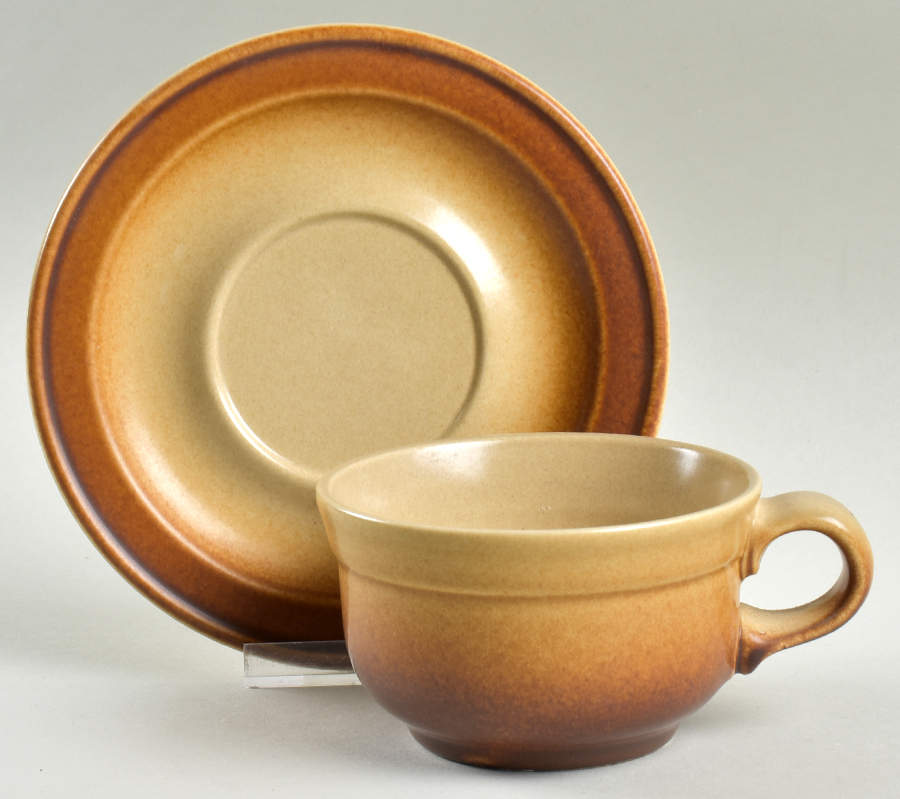 Cottage Flat Cup & Saucer Set by Pfaltzgraff-1