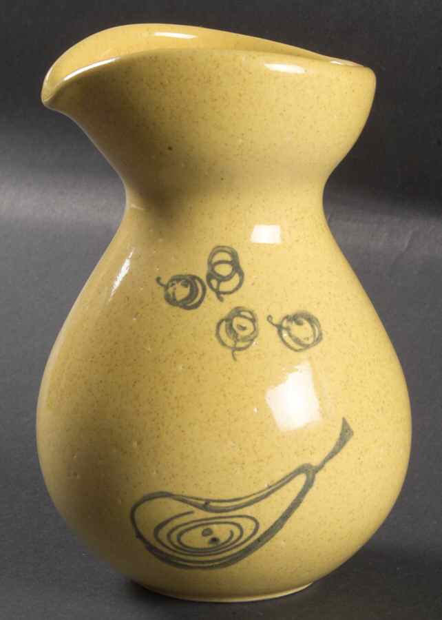 Country Time (Yellow Gray) Creamer by Pfaltzgraff-1