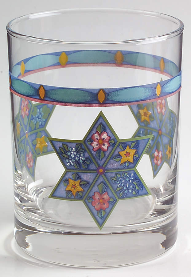 Crystaflora Glassware Double Old Fashioned by Pfaltzgraff-1