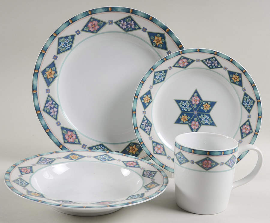 Crystaflora 4 Piece Place Setting by Pfaltzgraff-1