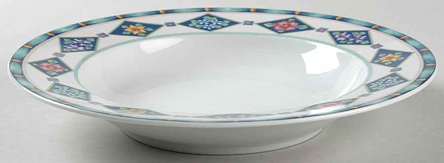 Crystaflora Large Rim Soup Bowl by Pfaltzgraff-1