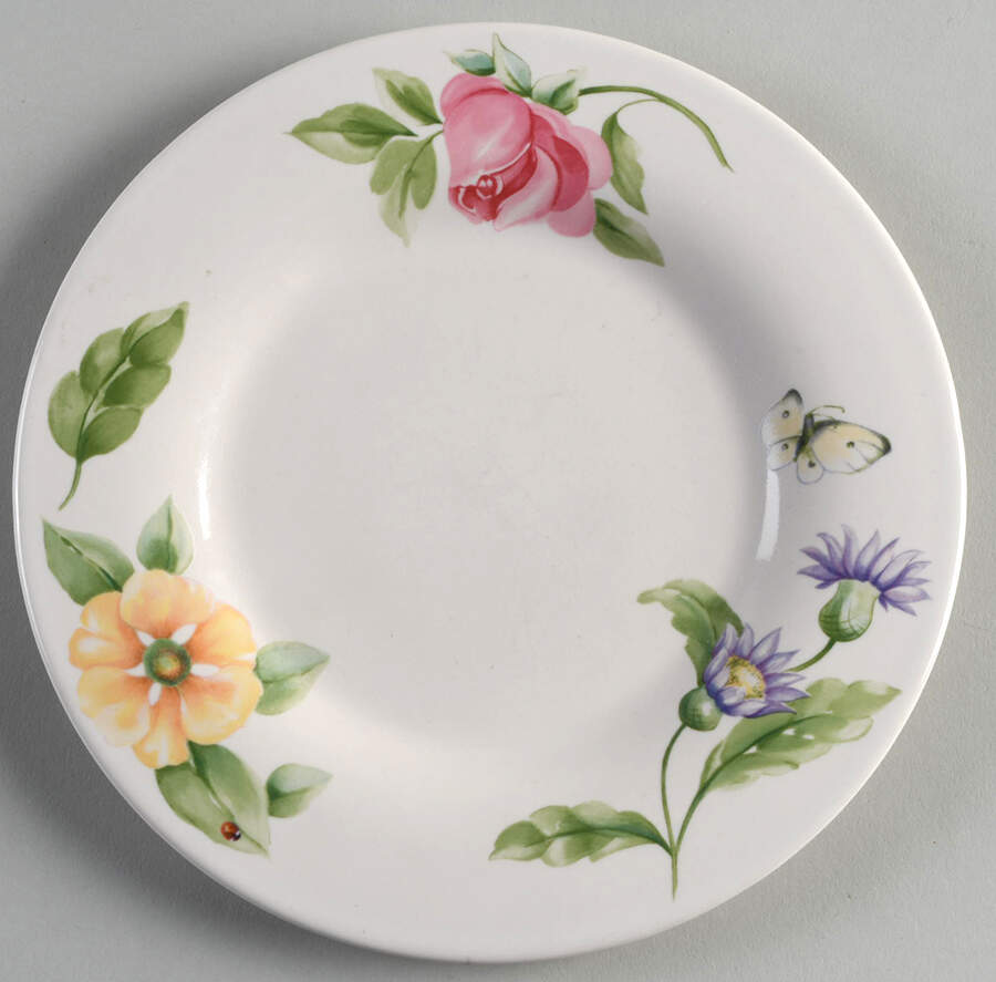 Dahlia Salad Plate/Gravy Boat Stand by Pfaltzgraff-1