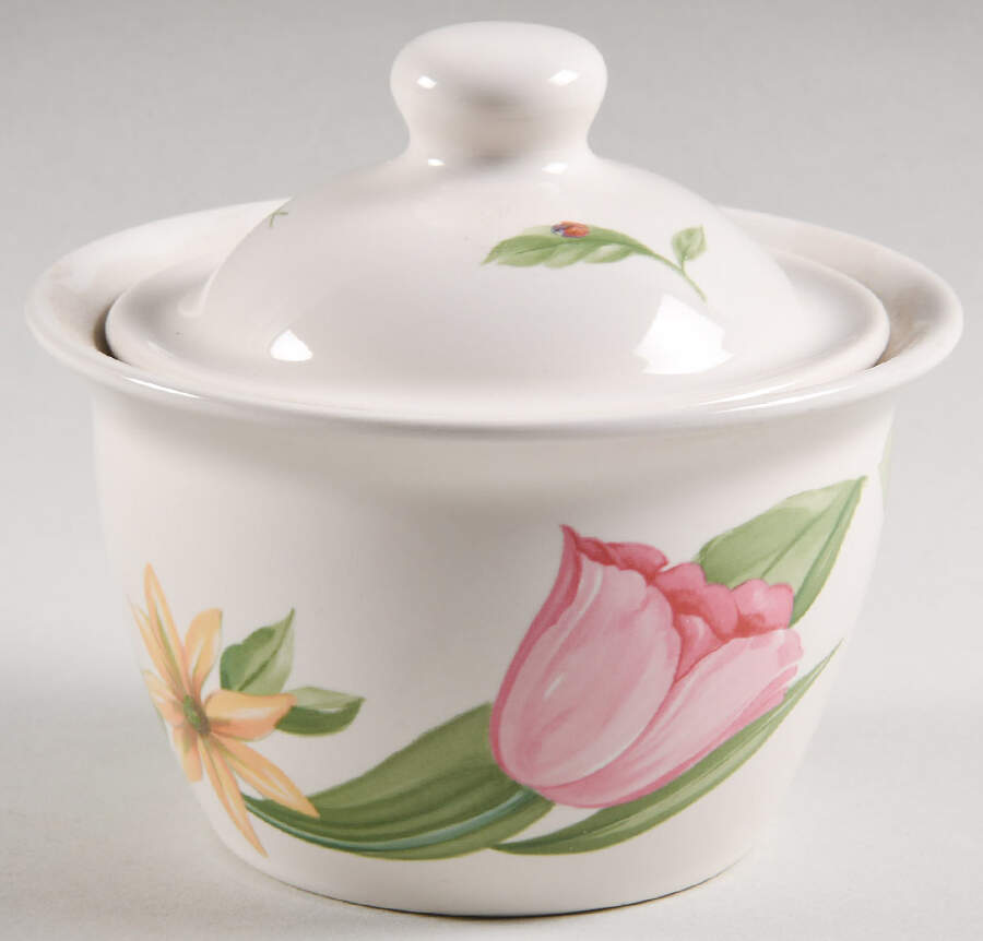 Dahlia Sugar Bowl & Lid by Pfaltzgraff-1
