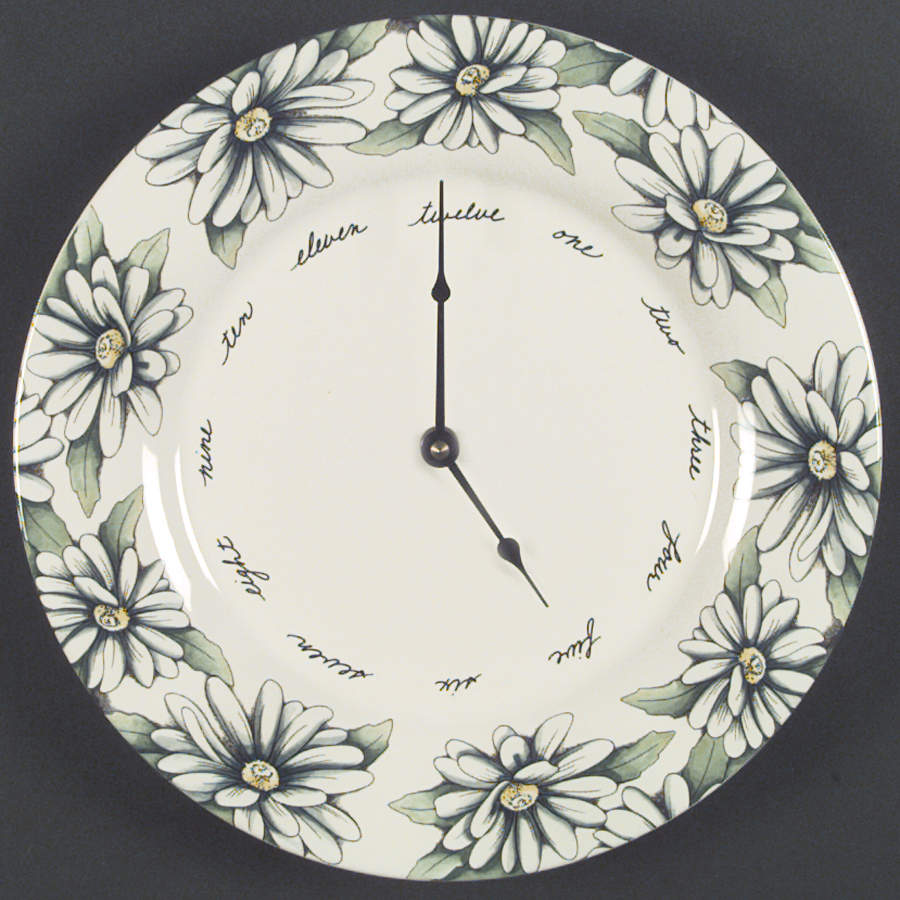 Daisies Clock Plate by Pfaltzgraff-1