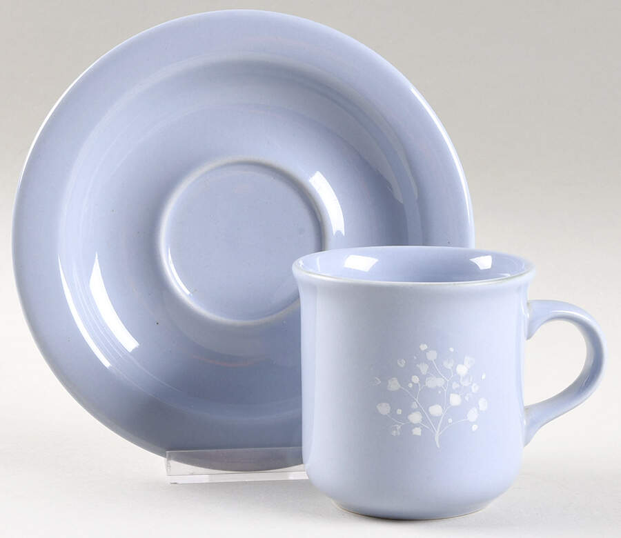 Essence Flat Cup & Saucer Set by Pfaltzgraff-1